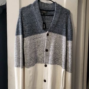 Mens colorblock cardigan